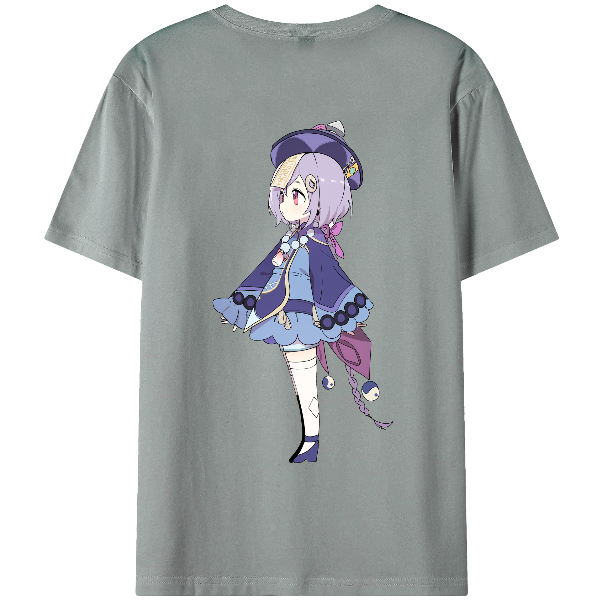 げんし神 七七 なな  genshin Nana 綿100％ メンズ半袖Tシャツ（バックプリント） 通気性